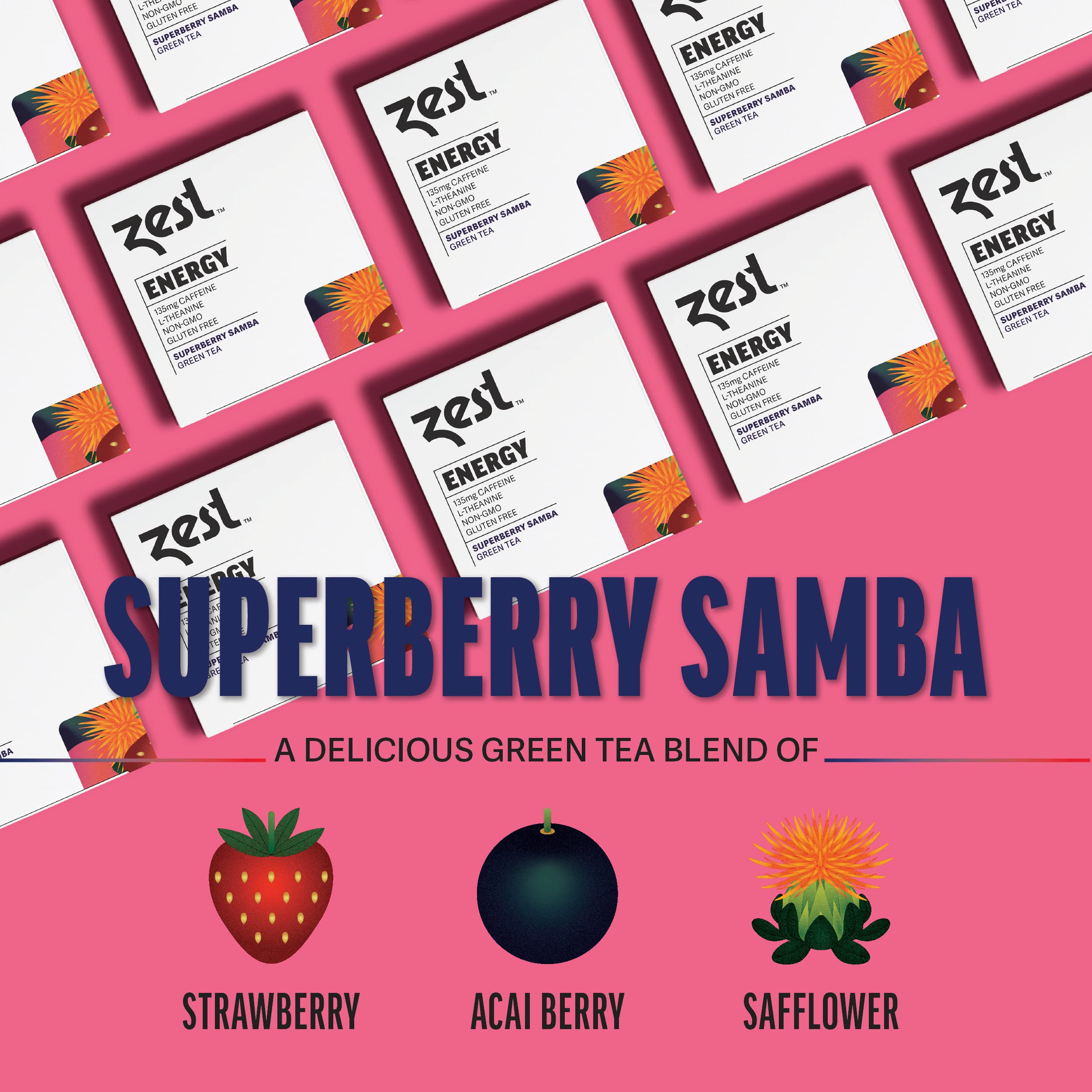 Amazon.com : Zest Energy Green Tea - Superberry Samba - High